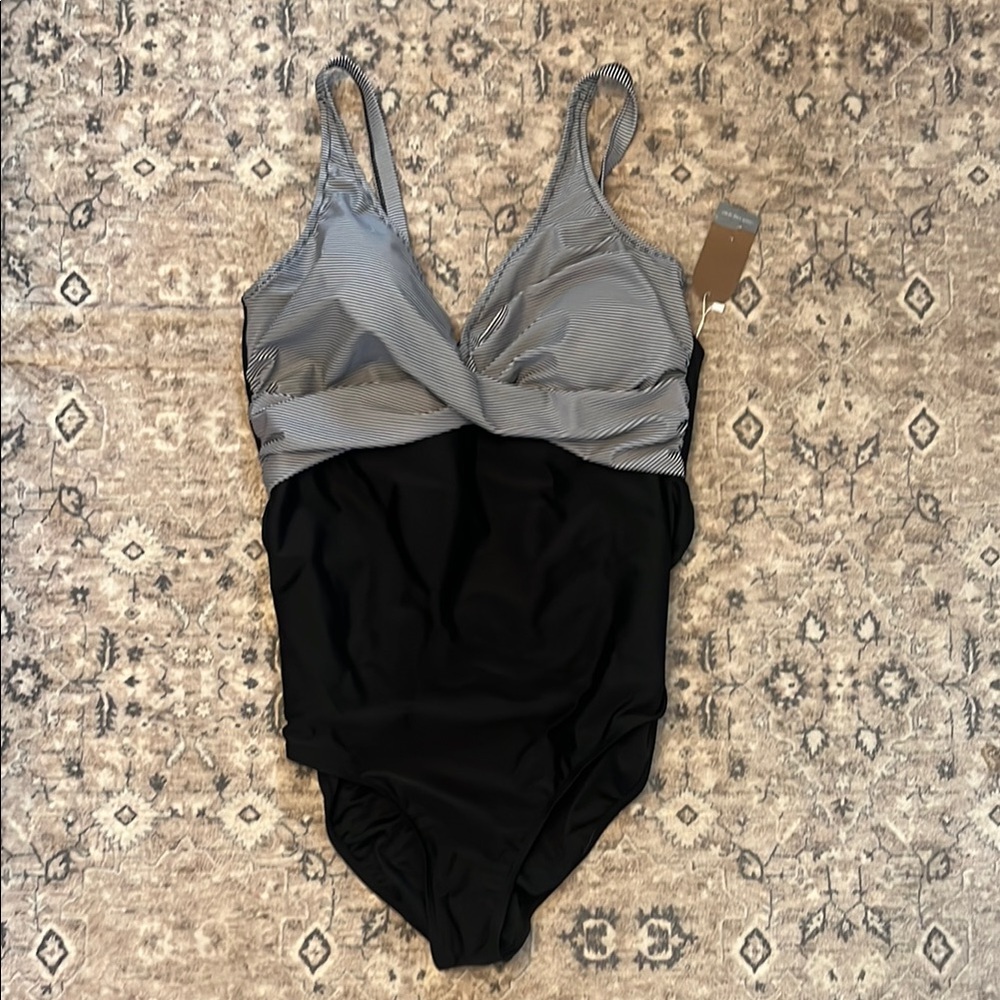 Black and Gray Women's Swimsuit